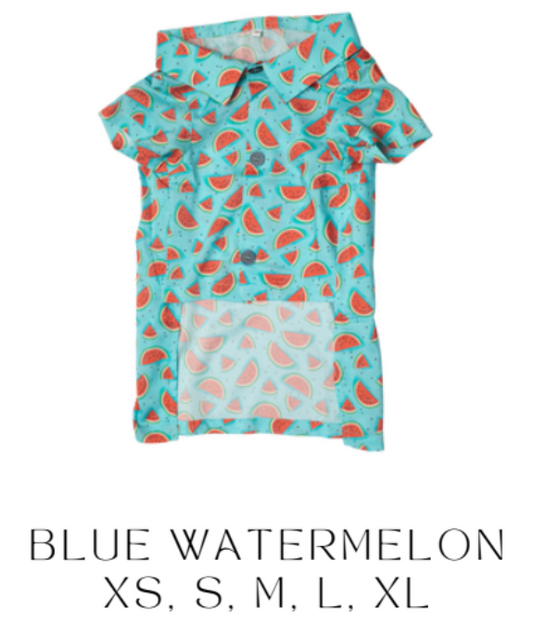 Pet Shirt Blue Watermelon