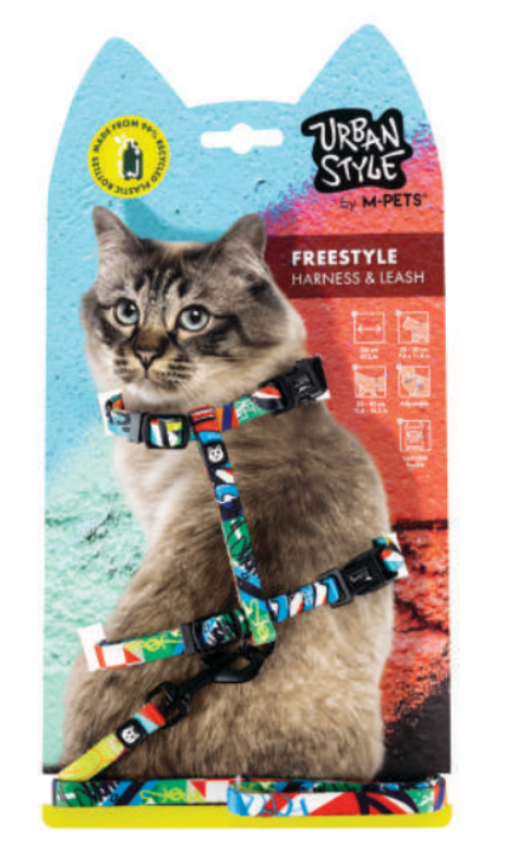 JAZZ STRIPES HARNESS LEASH SET
