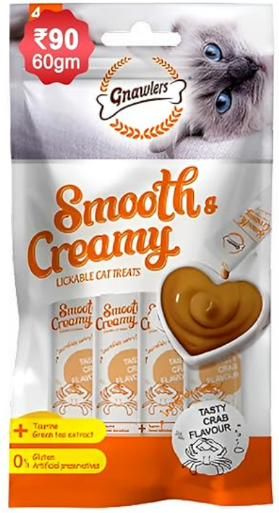 Gnawlers Lickable Wet Creamy Cat Treats (Pack of 1x300g)